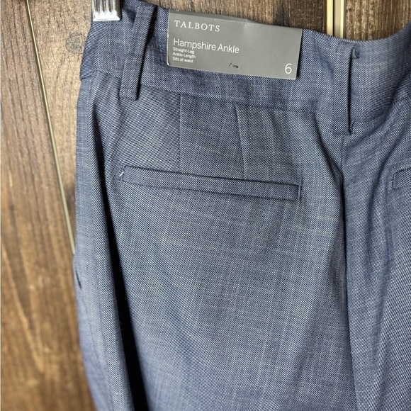 NEW Talbots Hampshire Straight Leg Ankle Length Pant Mills Navy Multi Women's 6 - Picture 14 of 14